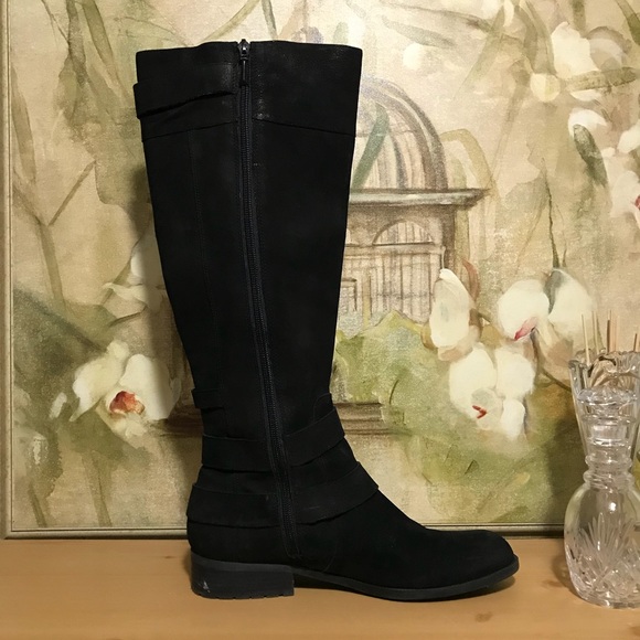 RACHEL Rachel Roy Tall Black Leather Boot - Picture 5 of 7